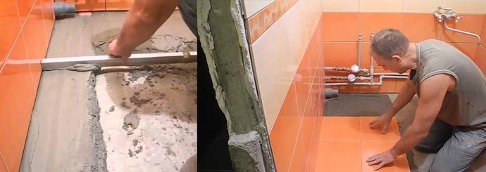 Укладка плитки в ванной