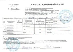 Справка по составу самарской семьи
