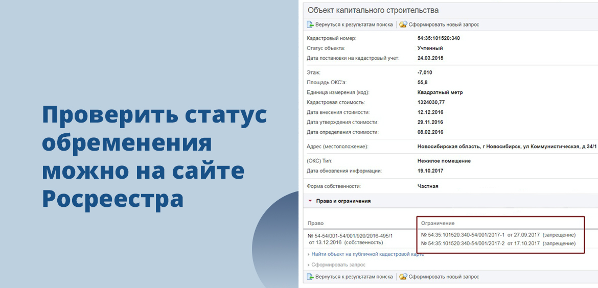 Проверить статус габаритов можно на сайте Росреестра